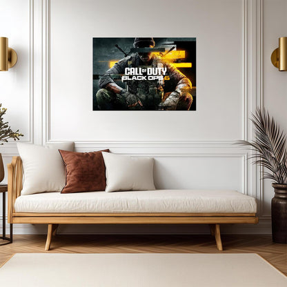 Call of Duty Black Ops 6 | Orange Tint Key Art | FPS Video Game Poster - Video Games Poster