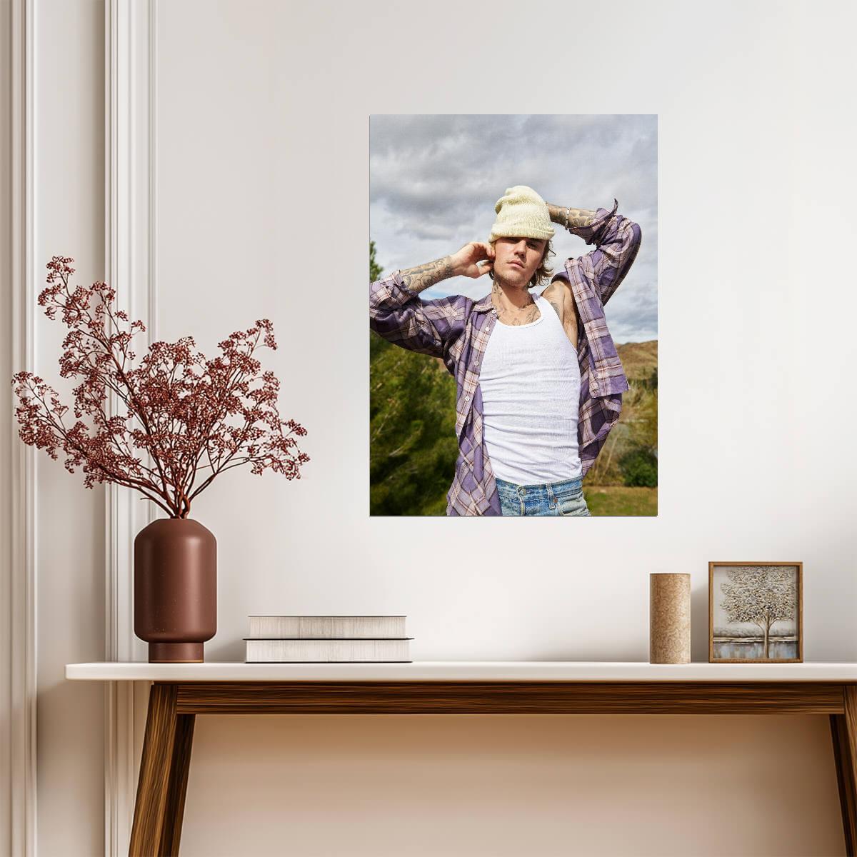 Justin Bieber Wall Art | Canadian Pop Singer Poster - Music Poster
