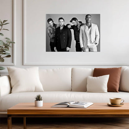 Blue Boy Band | Black and White Portrait | Band Poster - Music Poster