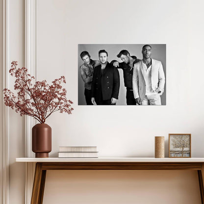 Blue Boy Band | Black and White Portrait | Band Poster - Music Poster