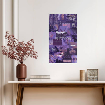 Euphoria Aesthetic Collage | Purple TV Show Poster | Zendaya Rue Fan Art - Movies & TV Poster