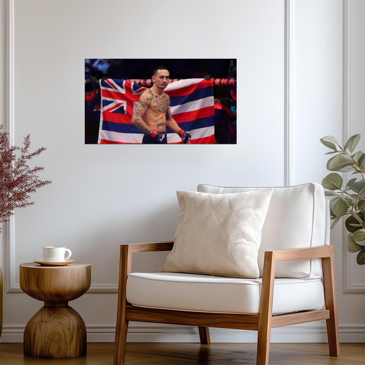 Max Blessed Holloway Hawaiian Pride | UFC Fighter Poster | Combat Sports Legend Art - Sports Poster