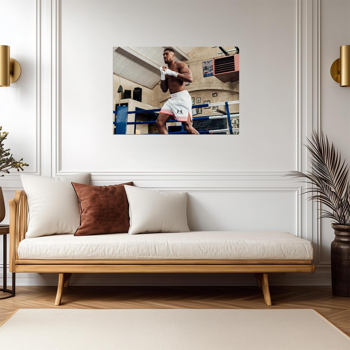 Anthony Joshua in Training | Professional Boxing Poster | Motivational Gym Wall Art - Sports Poster