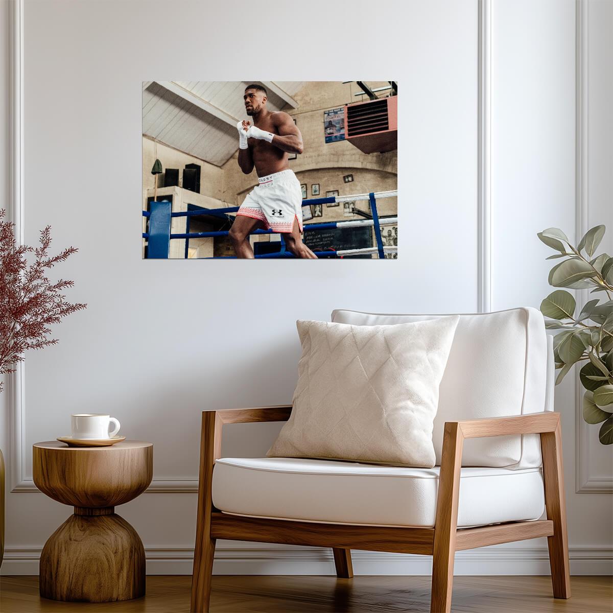 Anthony Joshua in Training | Professional Boxing Poster | Motivational Gym Wall Art - Sports Poster