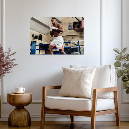 Anthony Joshua in Training | Professional Boxing Poster | Motivational Gym Wall Art - Sports Poster