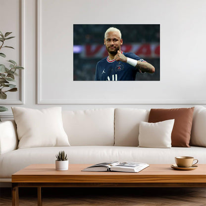 Neymar Jr Paris Saint-Germain | Soccer Legend Poster | Brazilian Football Star Print - Sports Poster