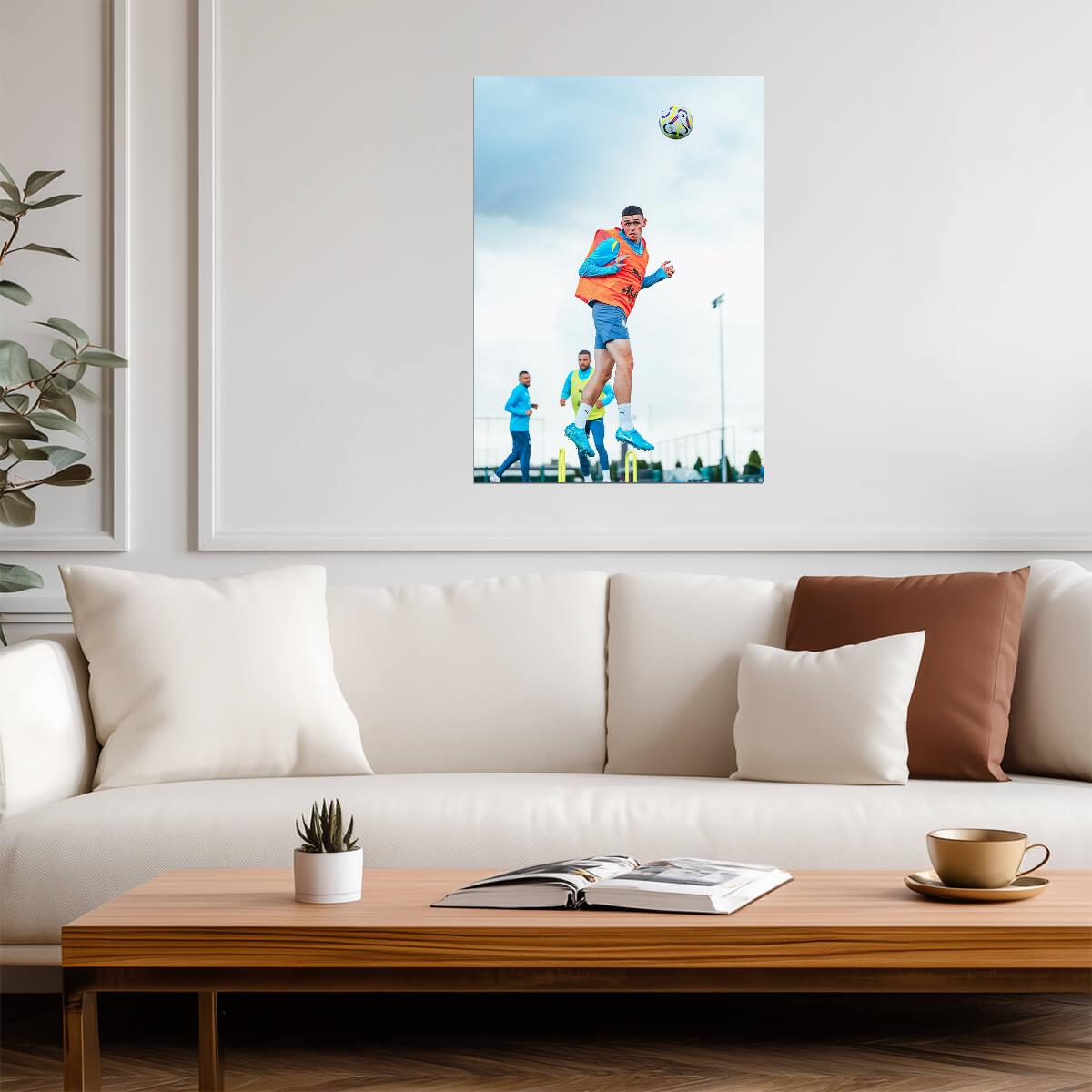 Phil Foden Training Session | Manchester City Poster | Soccer Star Wall Art - Sports Poster