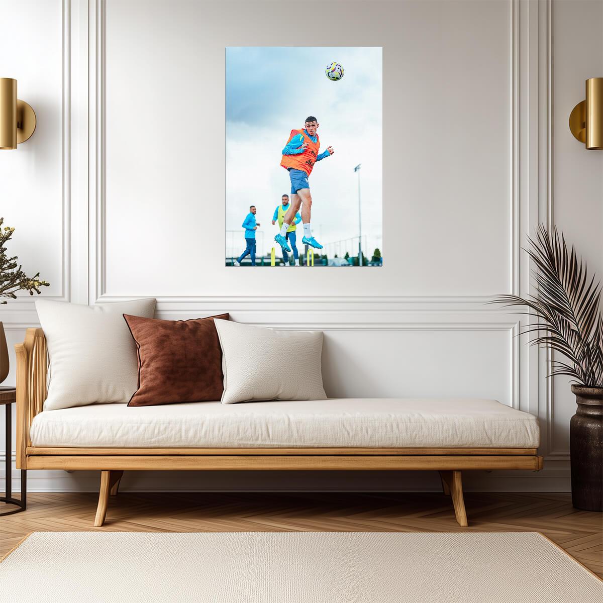 Phil Foden Training Session | Manchester City Poster | Soccer Star Wall Art - Sports Poster