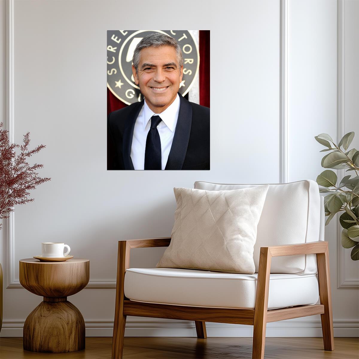George Clooney | Warm Tone Portrait | Actor Poster - Celebrities Poster