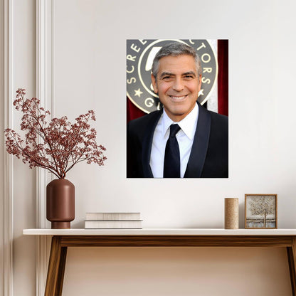 George Clooney | Warm Tone Portrait | Actor Poster - Celebrities Poster