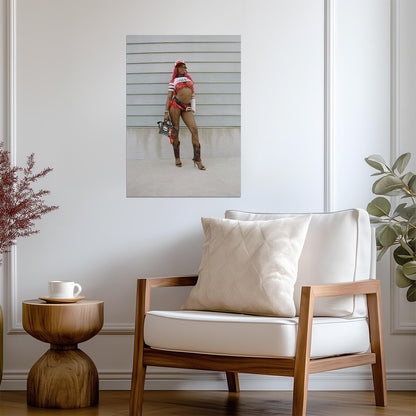 Sexyy Red Street Photoshoot | Sexy Outfit Poster | Hip Hop Star Wall Art - Music Poster