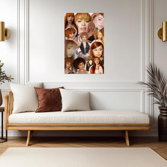Ice Spice | Warm Tone Art | Rapper Poster - Music Poster