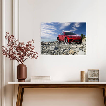 Lamborghini Urus Concept | Red SUV Prototype Poster | Futuristic Automotive Design Art - Cars Poster