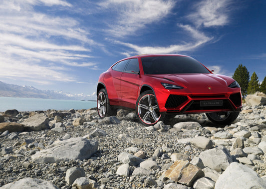 Lamborghini Urus Concept | Red SUV Prototype Poster | Futuristic Automotive Design Art - Cars Poster