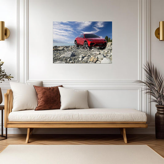 Lamborghini Urus Concept | Red SUV Prototype Poster | Futuristic Automotive Design Art - Cars Poster