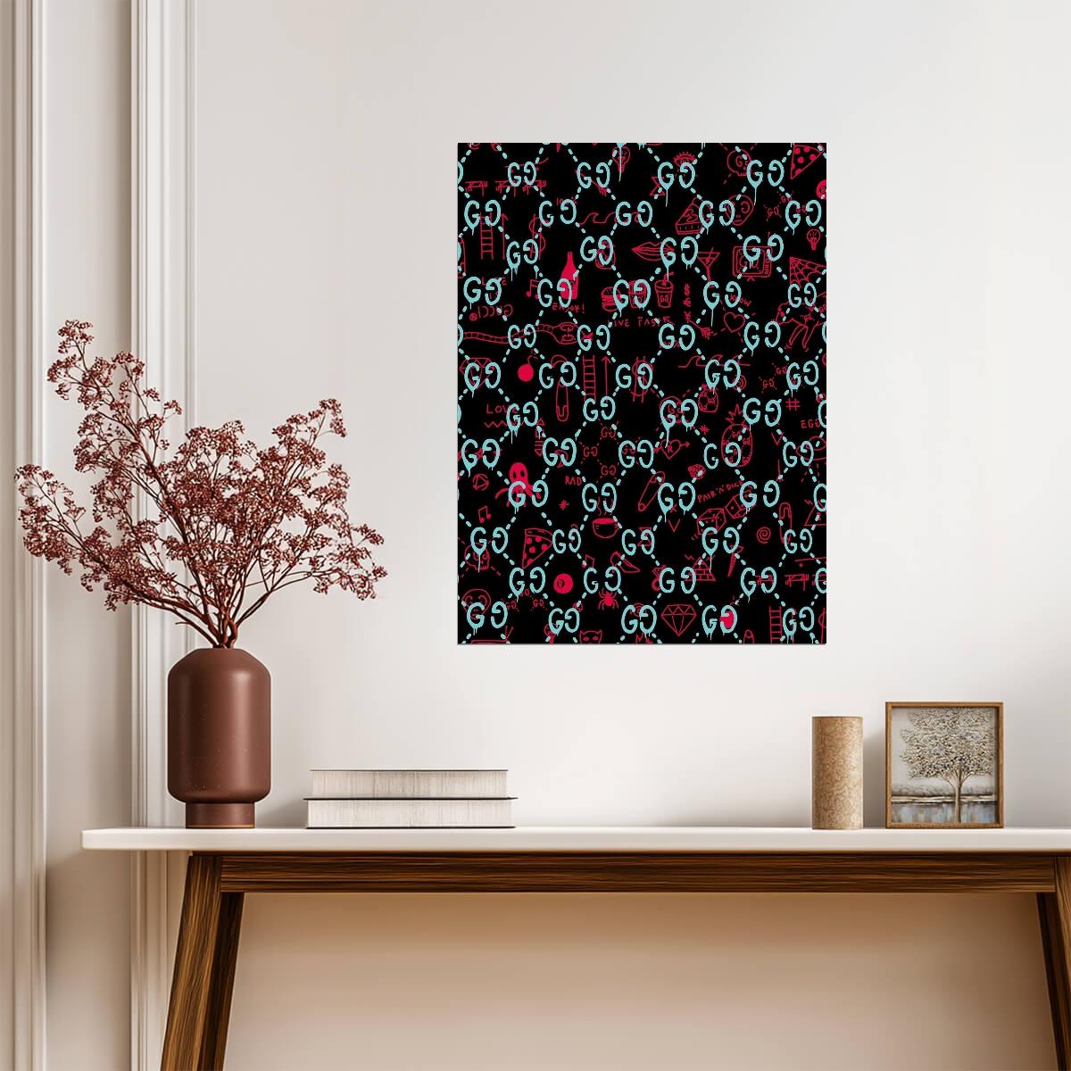 Gucci | Abstract Geometric Print | Art Poster - Graphic & Art Poster