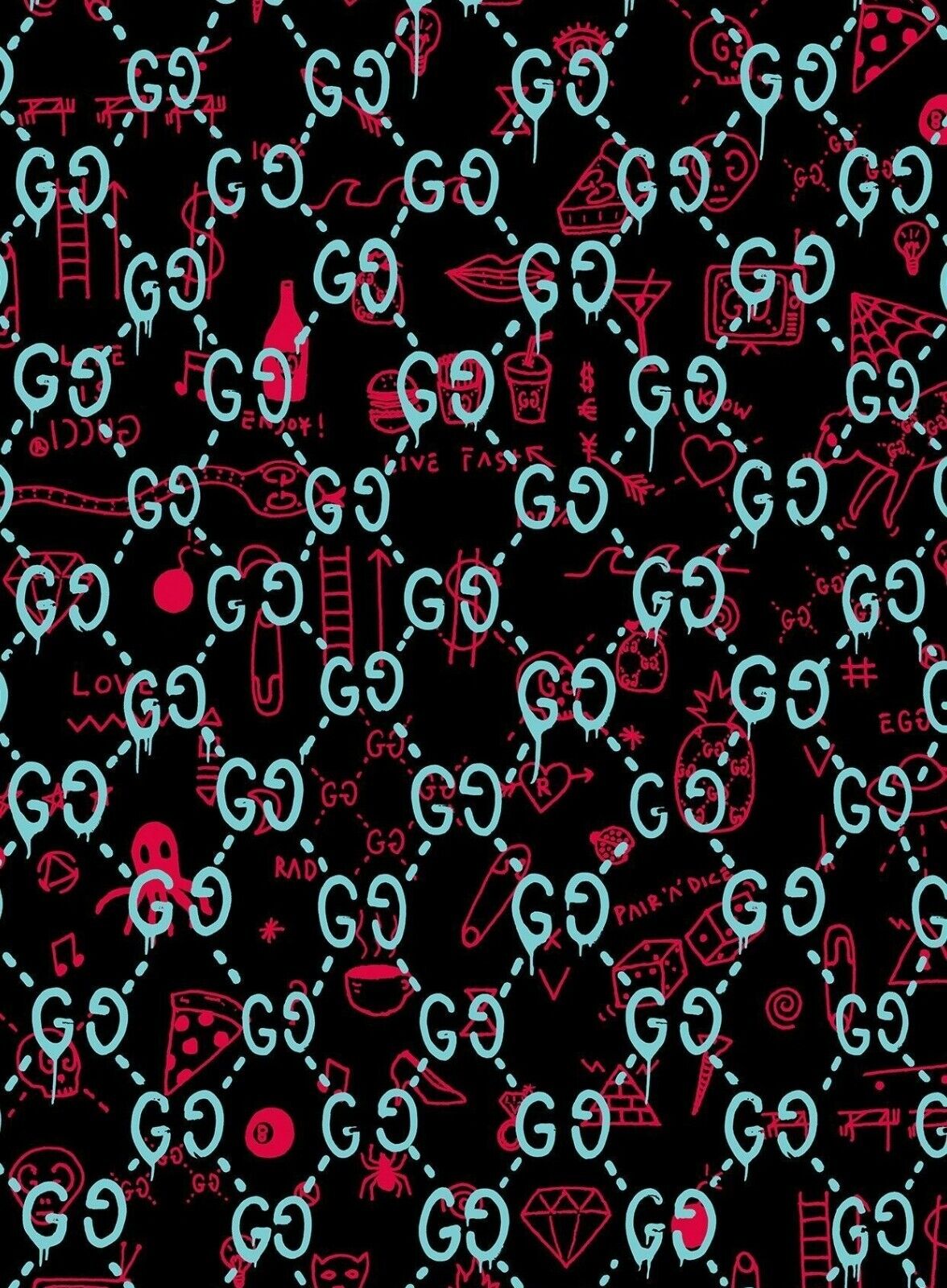Gucci | Abstract Geometric Print | Art Poster - Graphic & Art Poster