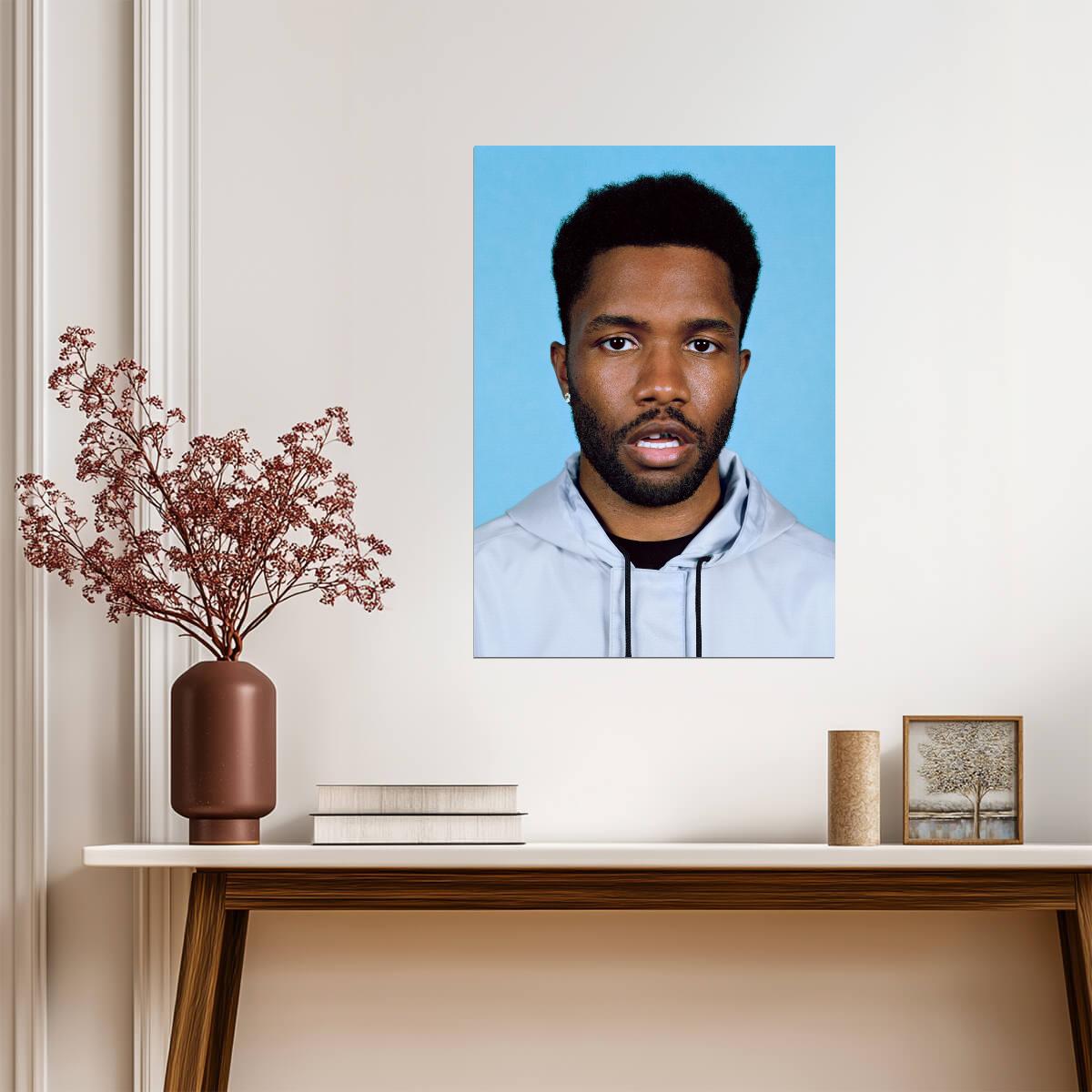Frank Ocean Minimalist Portrait | Modern R&B Music Poster | Album Style Wall Art - Music Poster