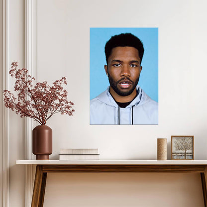 Frank Ocean Minimalist Portrait | Modern R&B Music Poster | Album Style Wall Art - Music Poster