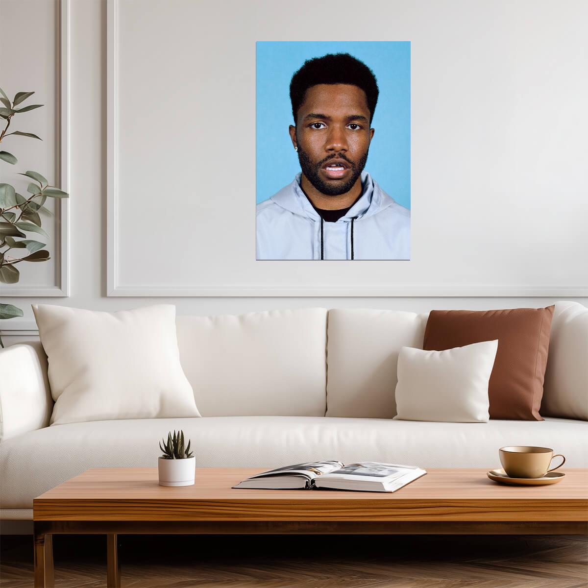 Frank Ocean Minimalist Portrait | Modern R&B Music Poster | Album Style Wall Art - Music Poster