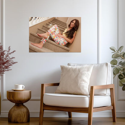 Adriana Chechik Staircase Photoshoot | Glamour Model Print | Sexy Celebrity Poster - Celebrities Poster