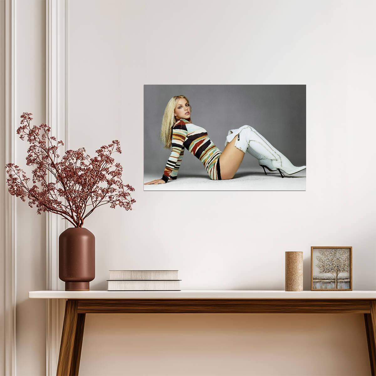 Britney Spears 2000s Photoshoot | Y2K Pop Music Icon | Retro Celebrity Poster - Music Poster