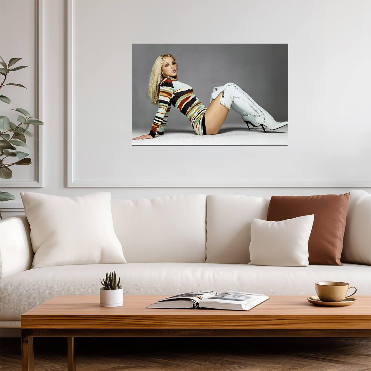 Britney Spears 2000s Photoshoot | Y2K Pop Music Icon | Retro Celebrity Poster - Music Poster