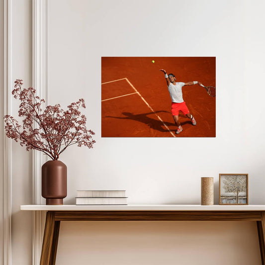 Rafael Nadal Clay Court Serve | Tennis Legend Poster | Action Sports Photography - Sports Poster