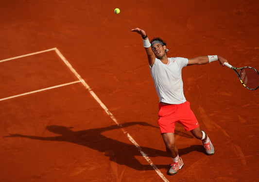 Rafael Nadal Clay Court Serve | Tennis Legend Poster | Action Sports Photography - Sports Poster