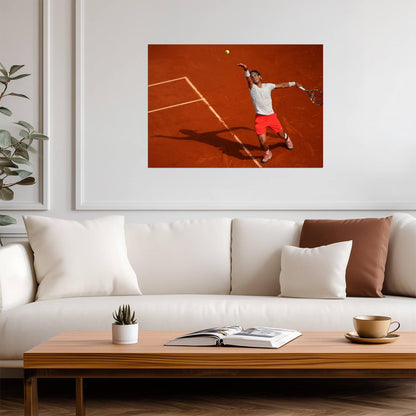 Rafael Nadal Clay Court Serve | Tennis Legend Poster | Action Sports Photography - Sports Poster