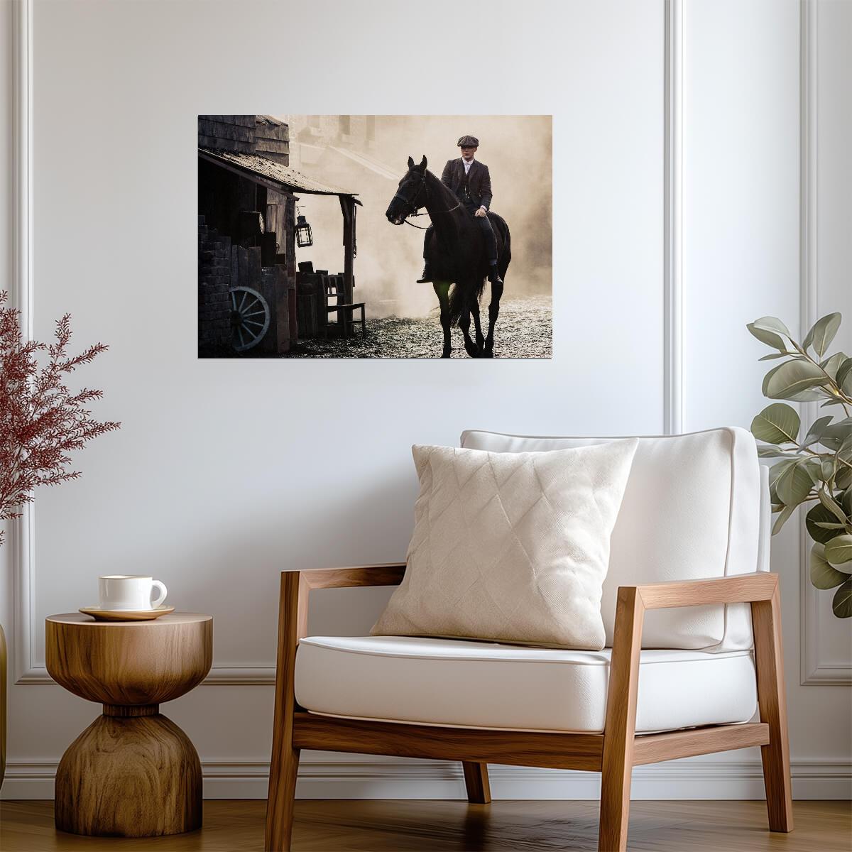 Peaky Blinders Thomas Shelby on Horseback | Cillian Murphy TV Show Poster | British Crime Drama Art - Movies & TV Poster
