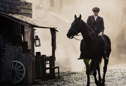 Peaky Blinders Thomas Shelby on Horseback | Cillian Murphy TV Show Poster | British Crime Drama Art - Movies & TV Poster