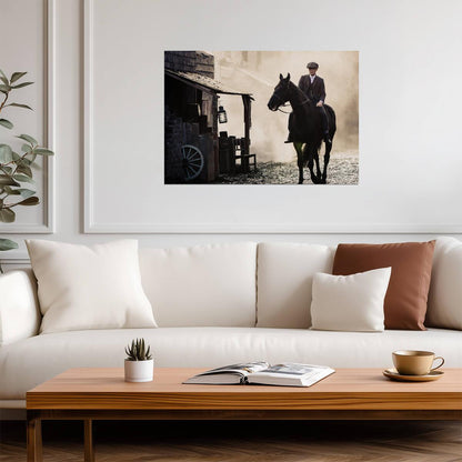 Peaky Blinders Thomas Shelby on Horseback | Cillian Murphy TV Show Poster | British Crime Drama Art - Movies & TV Poster