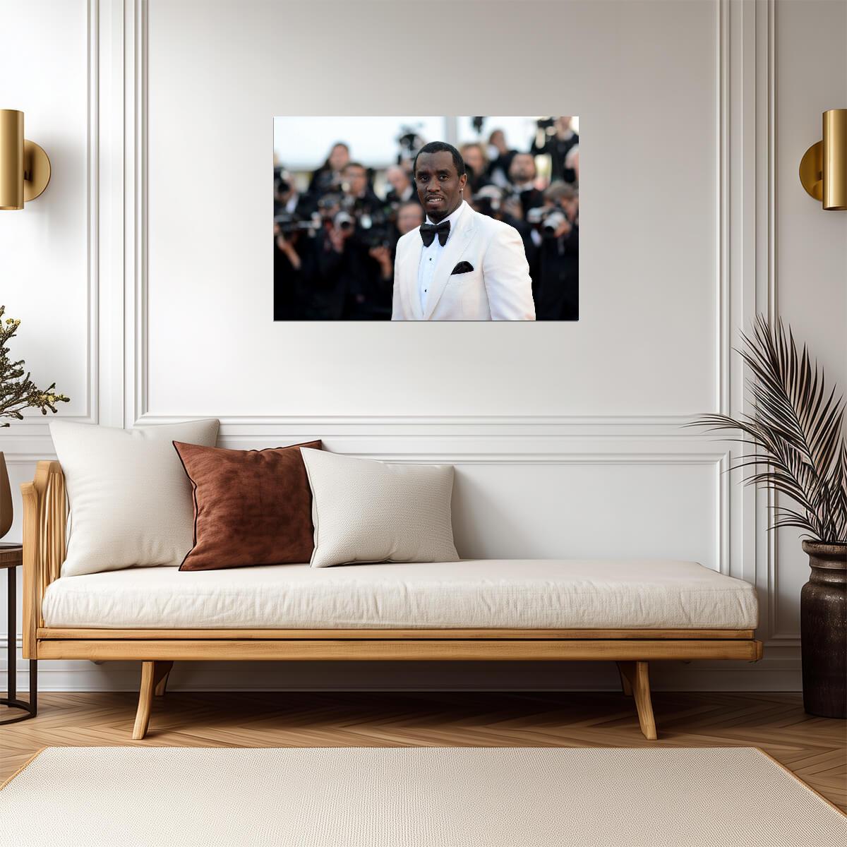 Sean Diddy Combs White Tuxedo | Red Carpet Photography | Music Mogul Poster - Music Poster