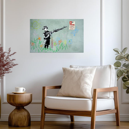 Banksy Crayon Boy Graffiti | Street Art Print | Social Commentary Poster - Graphic & Art Poster