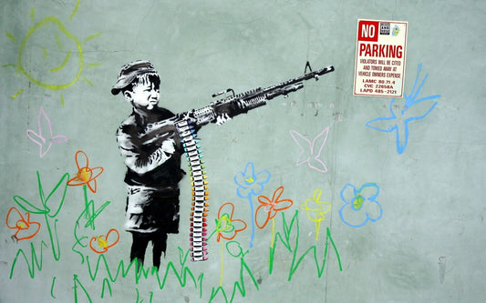 Banksy Crayon Boy Graffiti | Street Art Print | Social Commentary Poster - Graphic & Art Poster