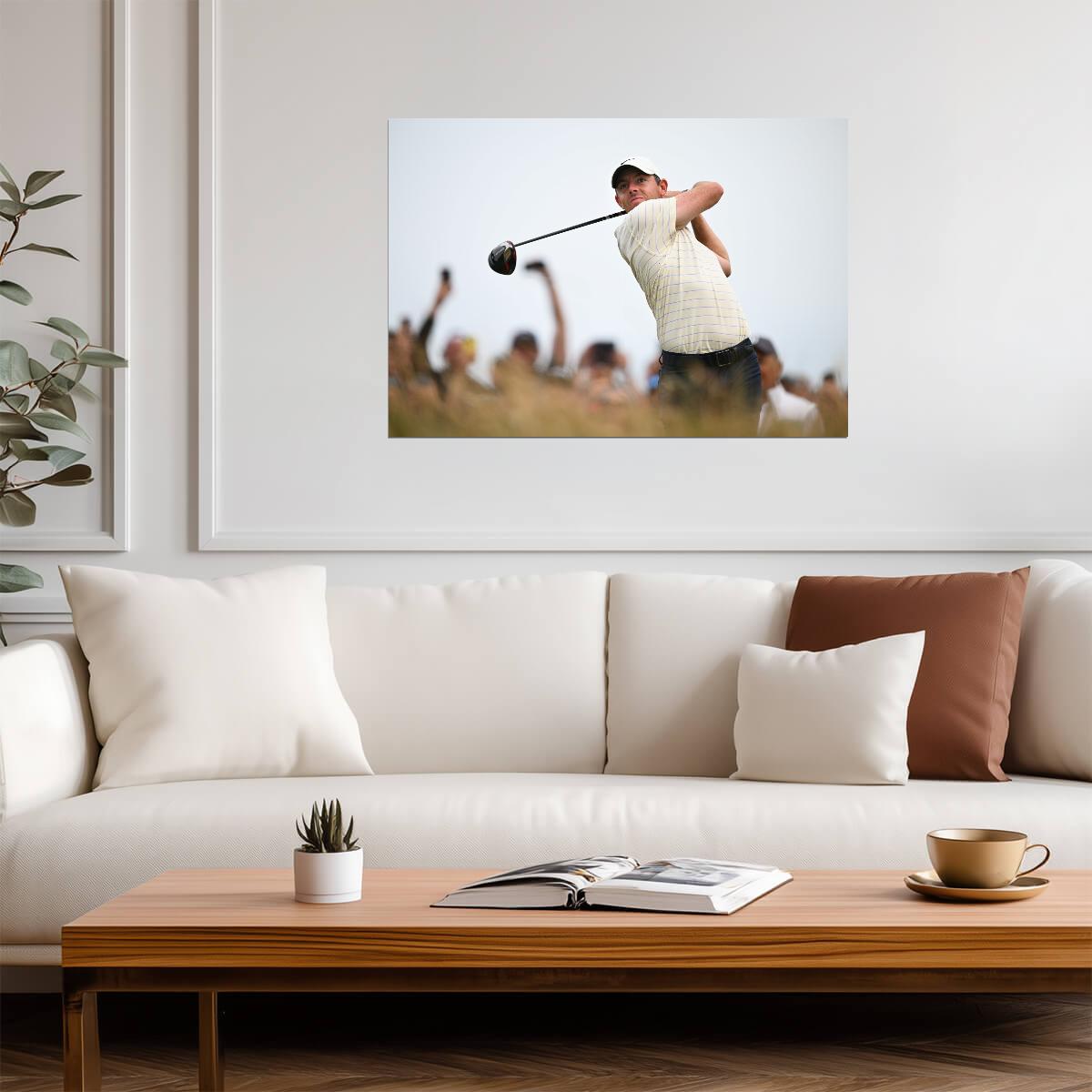 Rory McIlroy Golf Swing Poster | Pro Golfer Wall Art | Sports Photography - Sports Poster