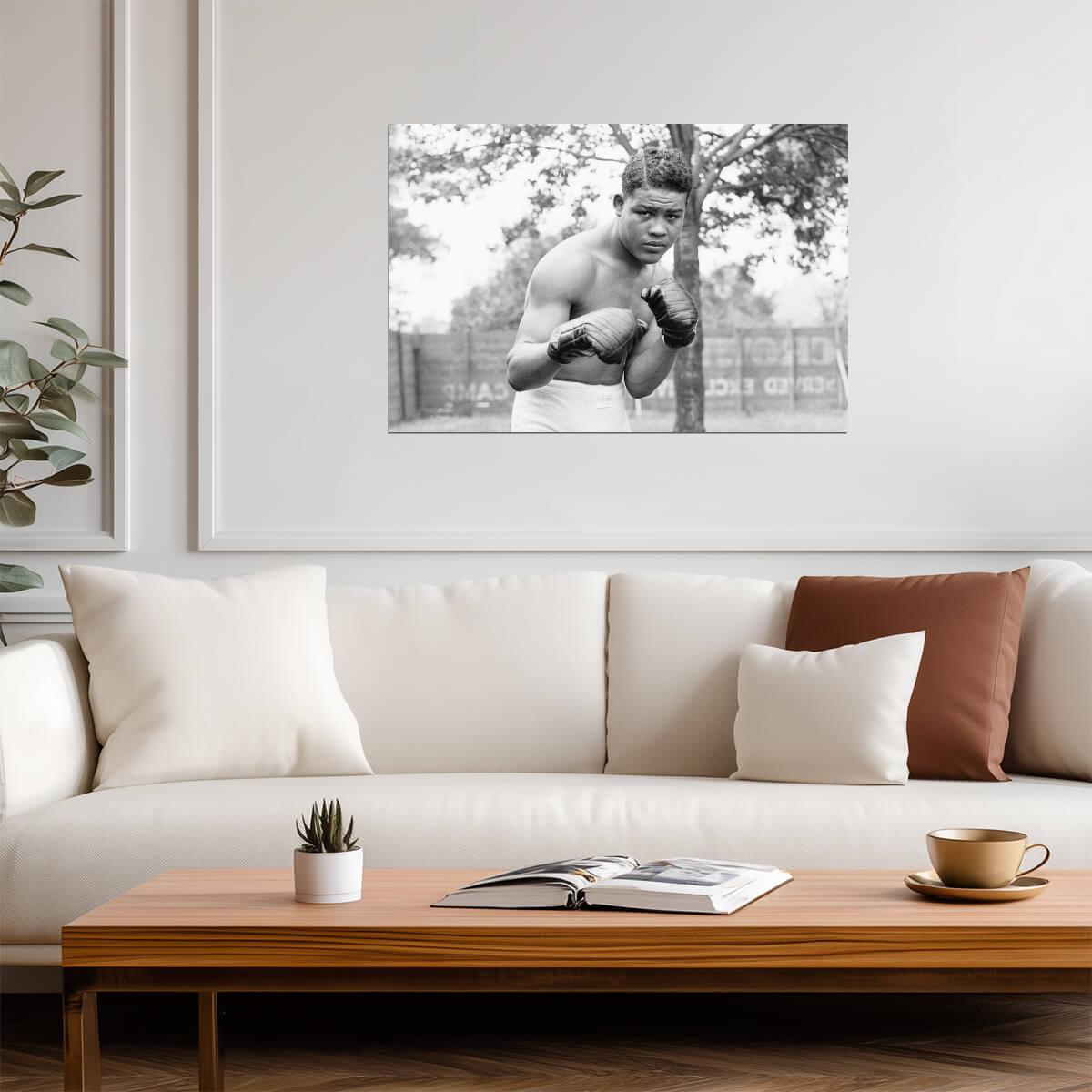 Joe Louis The Brown Bomber | Heavyweight Boxing Poster | Vintage Sports Photography - Sports Poster