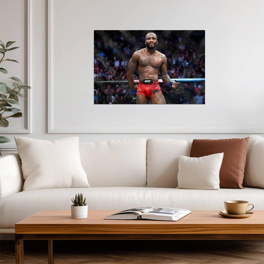Leon Edwards UFC Champion | Mixed Martial Arts Poster | Combat Sports Legend Wall Art - Sports Poster