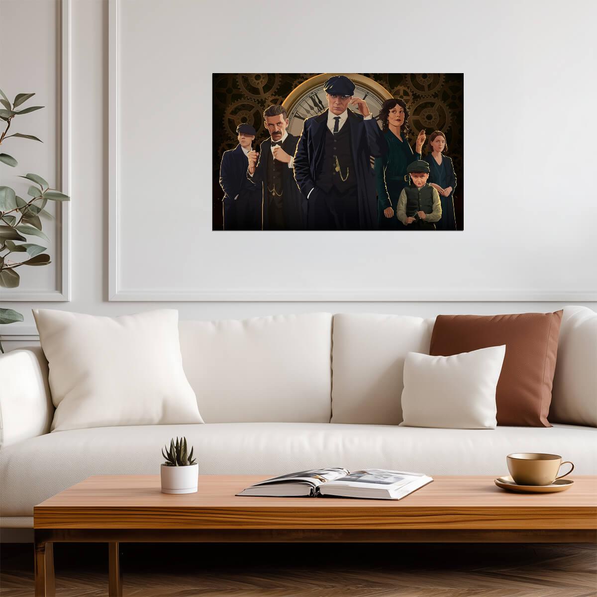 Peaky Blinders Cast with Thomas Shelby | Illustrated TV Show Art | British Crime Drama Poster - Movies & TV Poster