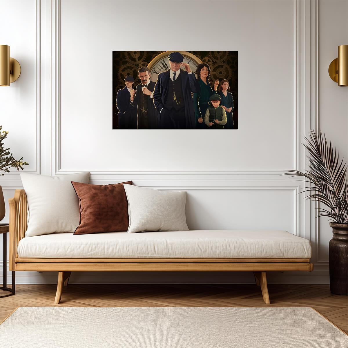 Peaky Blinders Cast with Thomas Shelby | Illustrated TV Show Art | British Crime Drama Poster - Movies & TV Poster