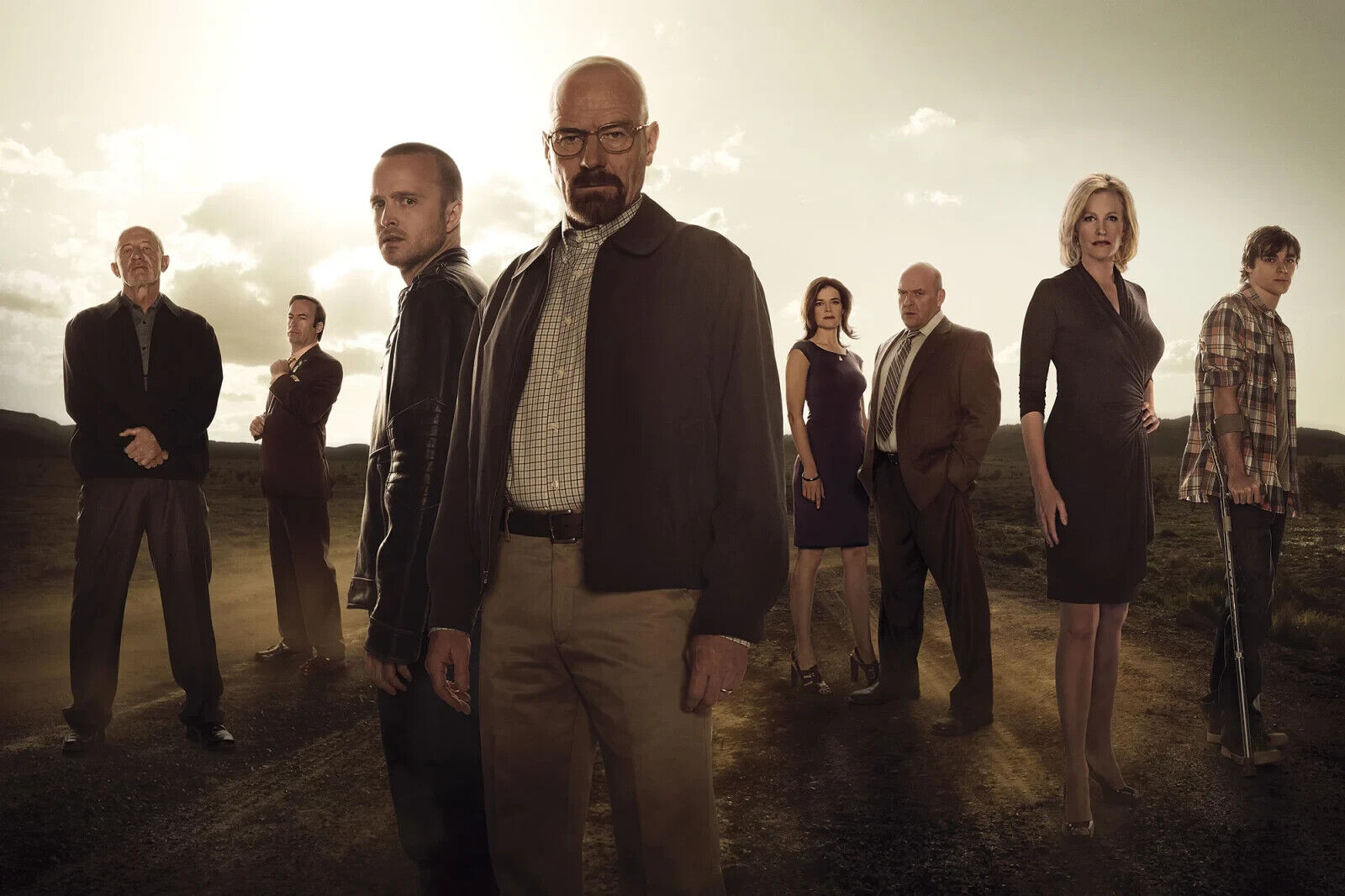 Breaking Bad Cast in the Desert | Walter White & Jesse Pinkman | Crime Drama TV Show Poster - Movies & TV Poster