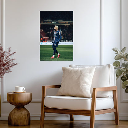 Neymar Jr Paris Saint-Germain Passionate Roar | Soccer Poster | Gift for PSG Fan - Sports Poster