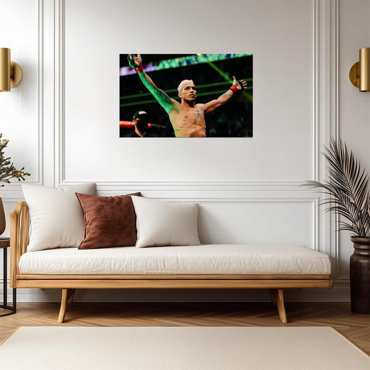 Charles Oliveira Victory Pose | MMA Poster | Do Bronx Champion Art - Sports Poster