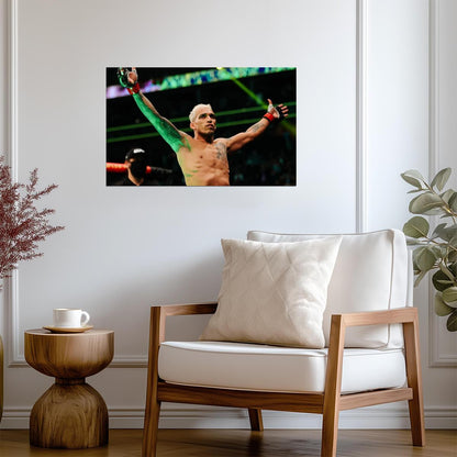 Charles Oliveira Victory Pose | MMA Poster | Do Bronx Champion Art - Sports Poster