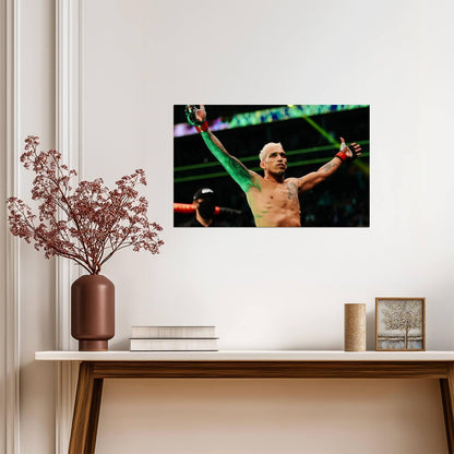 Charles Oliveira Victory Pose | MMA Poster | Do Bronx Champion Art - Sports Poster