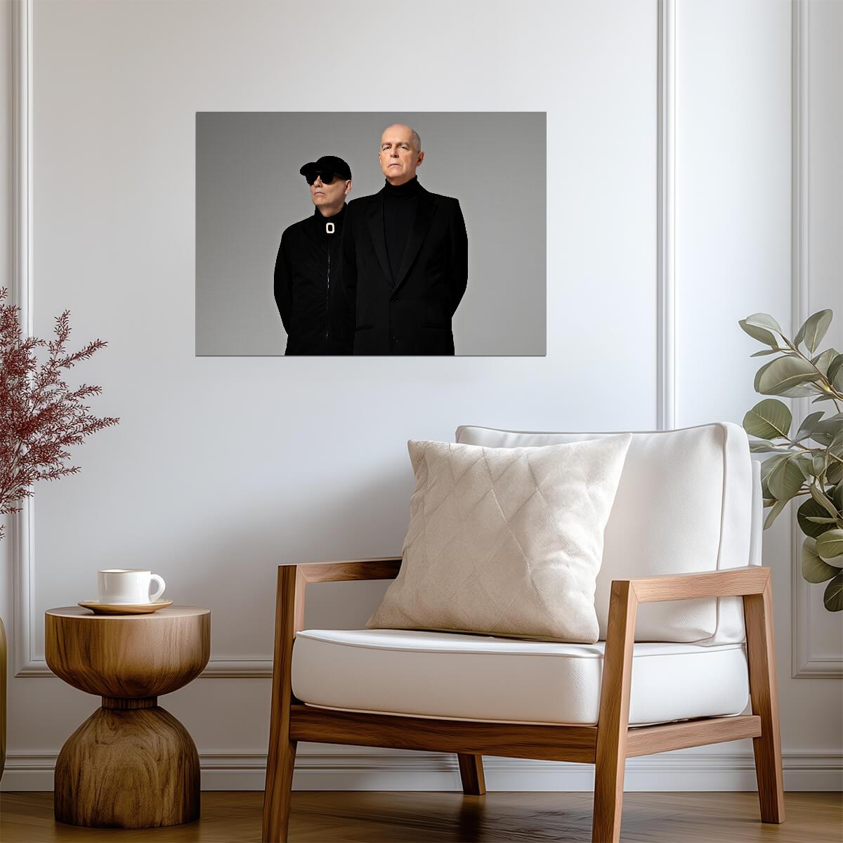 Pet Shop Boys Black Suits | Neil Tennant & Chris Lowe | Synth-Pop Music Poster - Music Poster