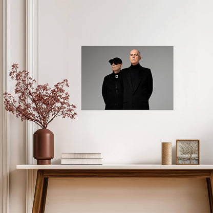 Pet Shop Boys Black Suits | Neil Tennant & Chris Lowe | Synth-Pop Music Poster - Music Poster