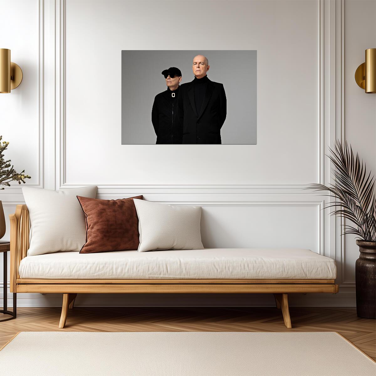 Pet Shop Boys Black Suits | Neil Tennant & Chris Lowe | Synth-Pop Music Poster - Music Poster