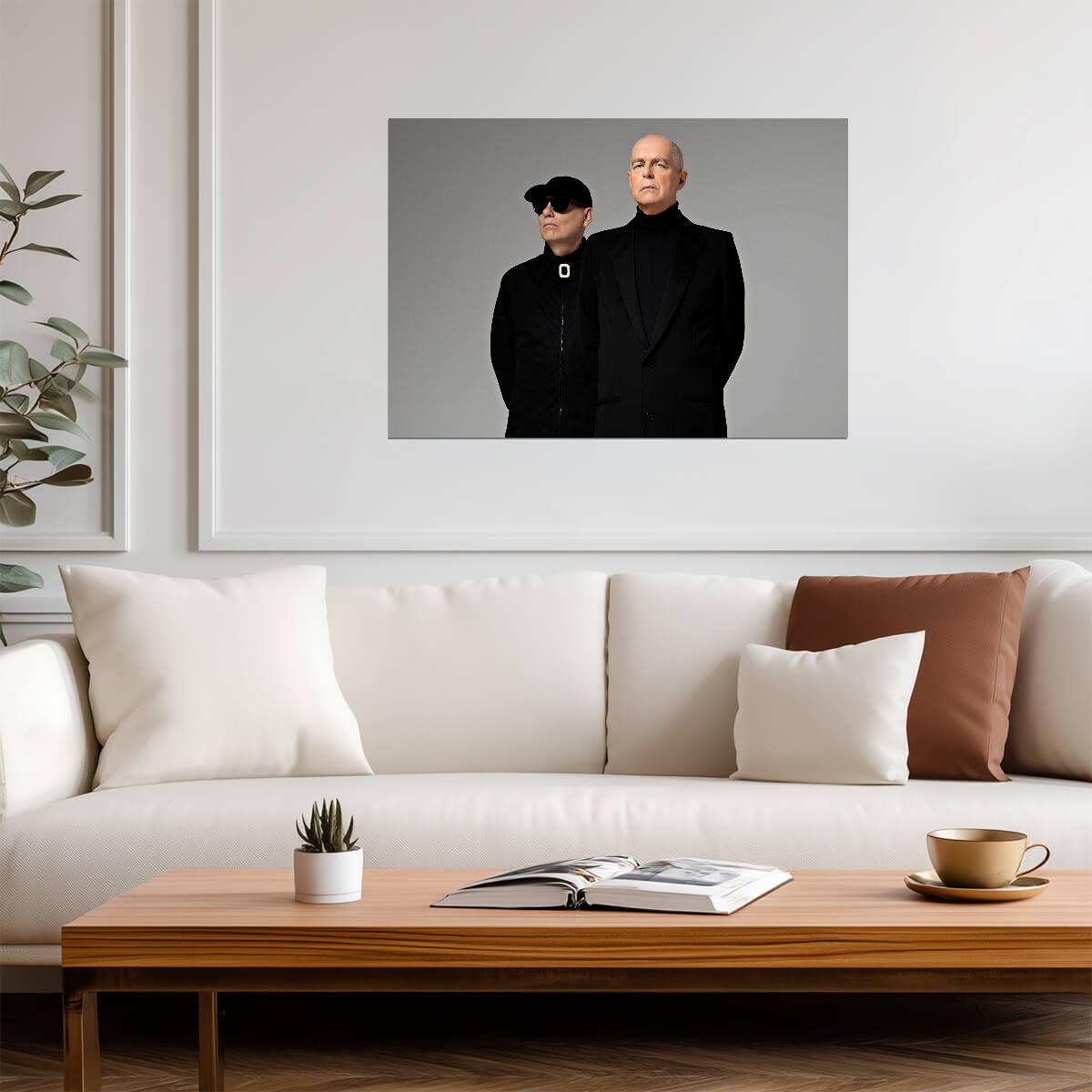 Pet Shop Boys Black Suits | Neil Tennant & Chris Lowe | Synth-Pop Music Poster - Music Poster